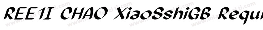 REE1I CHAO XiaoSshiGB Reqular字体转换